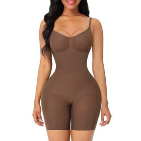 Seamless Shapewear Women With Tight-Fitting Butt-lifting Tummy-Control Waist-Slimming Elastic Straps Body-Enhancing One-Piece Lingerie to Optimize Curves